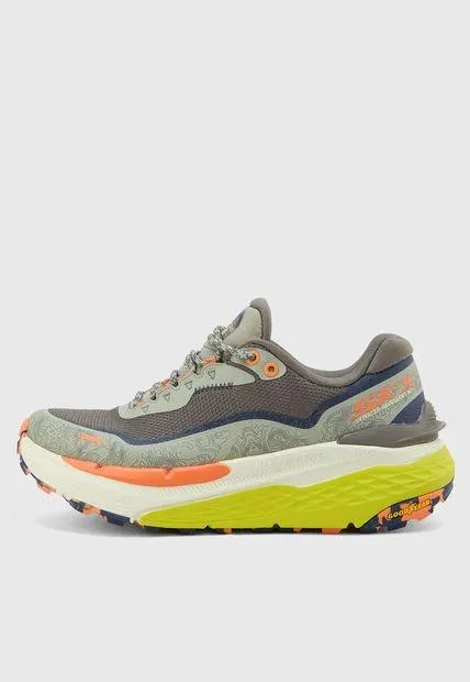 Tenis Trail Verde Militar-Naranja SKECHERS Max Cushioning Elite Trail 2.0