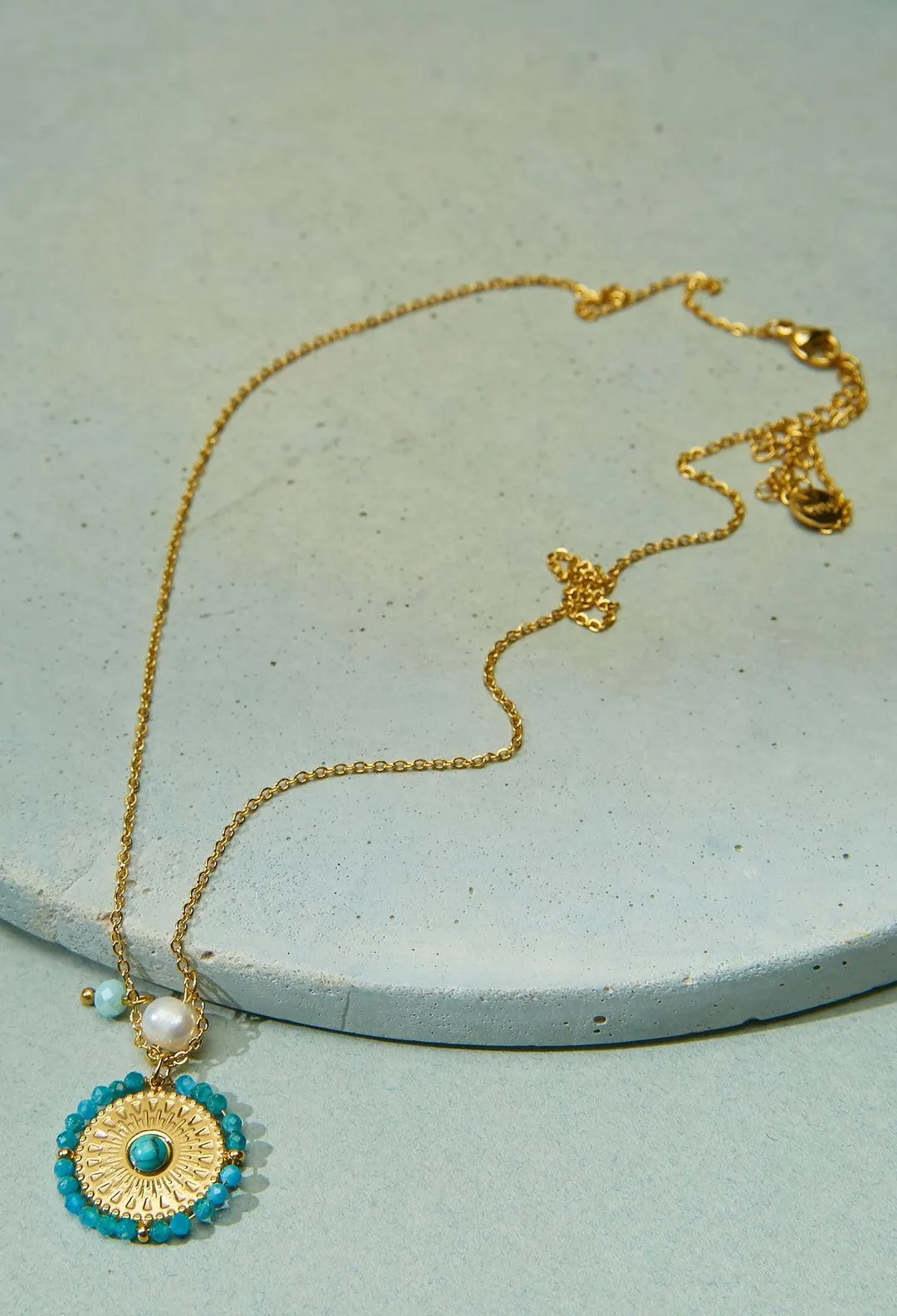 Collar Corto Cadena Dije Redondo Mujer - SALE