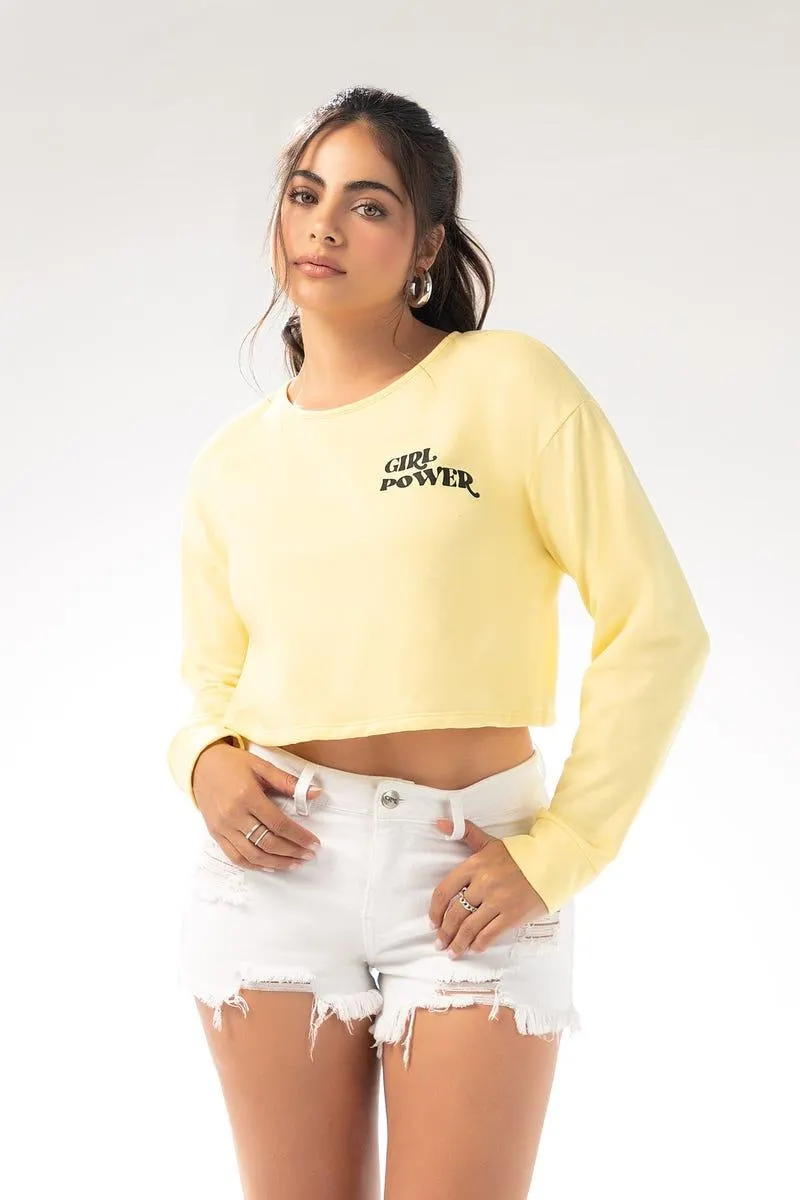 BUZO MANGA LARGA Amarillo