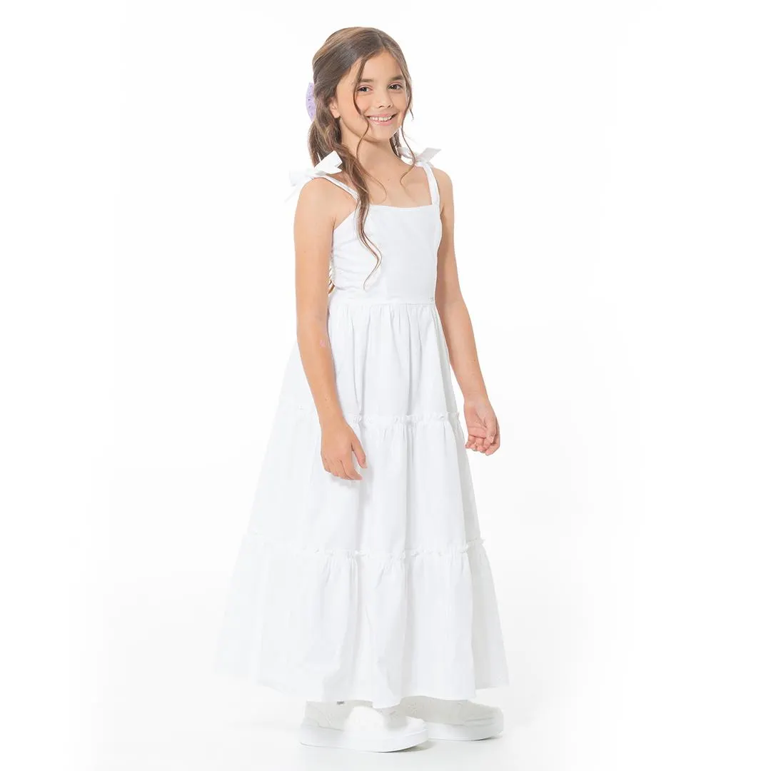 WHITE MAXI DRESS FOR GIRLS