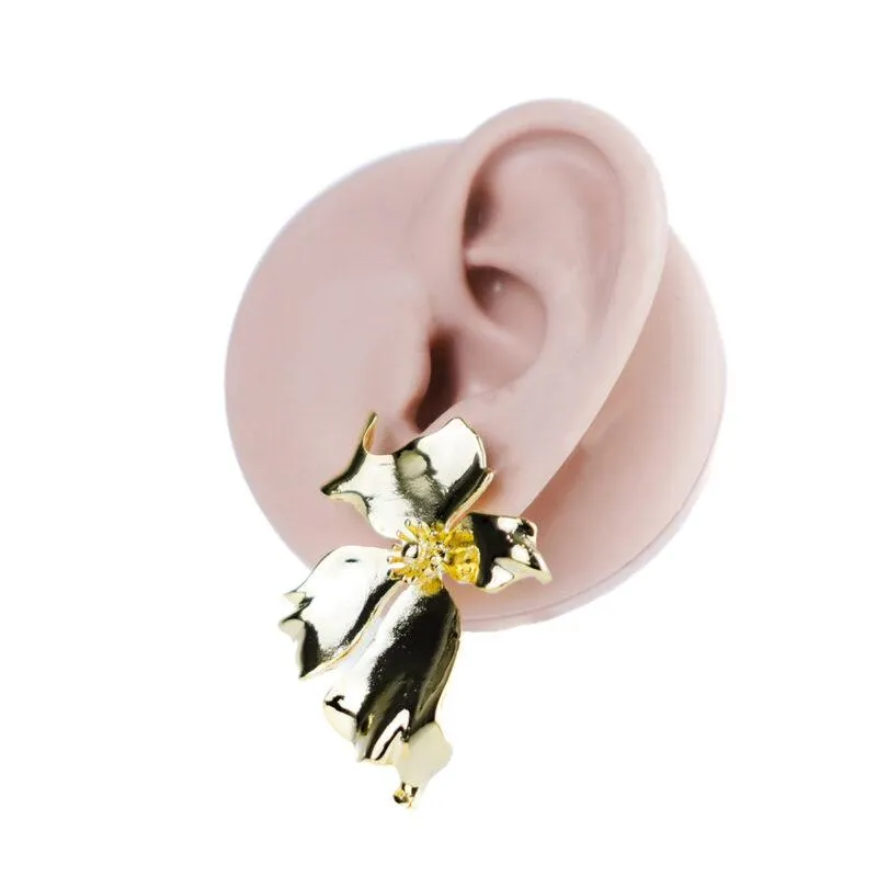 ARETE 18K DOR FLOR