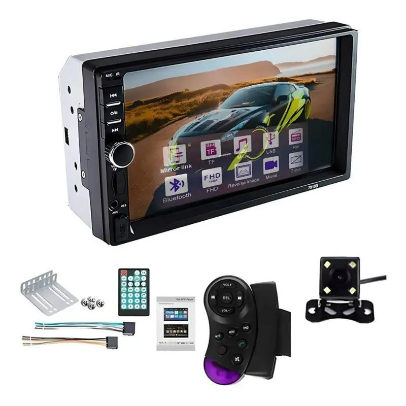 Radio Carro MP5 7018B Pantalla Tactil 7 Pulgadas Bluetooth