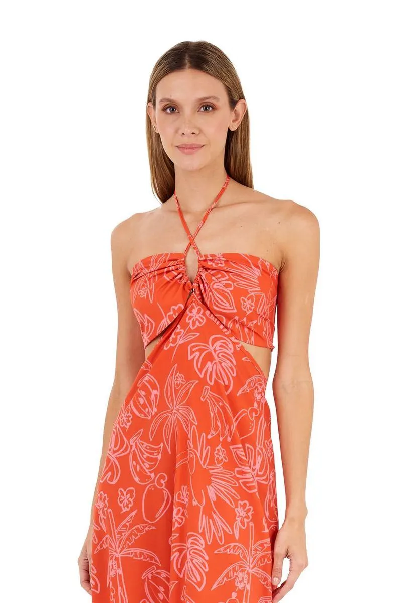 Vestido Largo Estampado Coral para mujer Hera