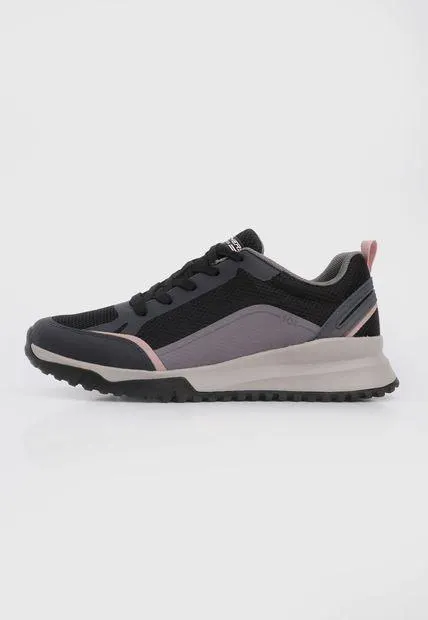 Tenis Lifestyle Negro-Gris-Rosa Skechers Bobs Squad 3