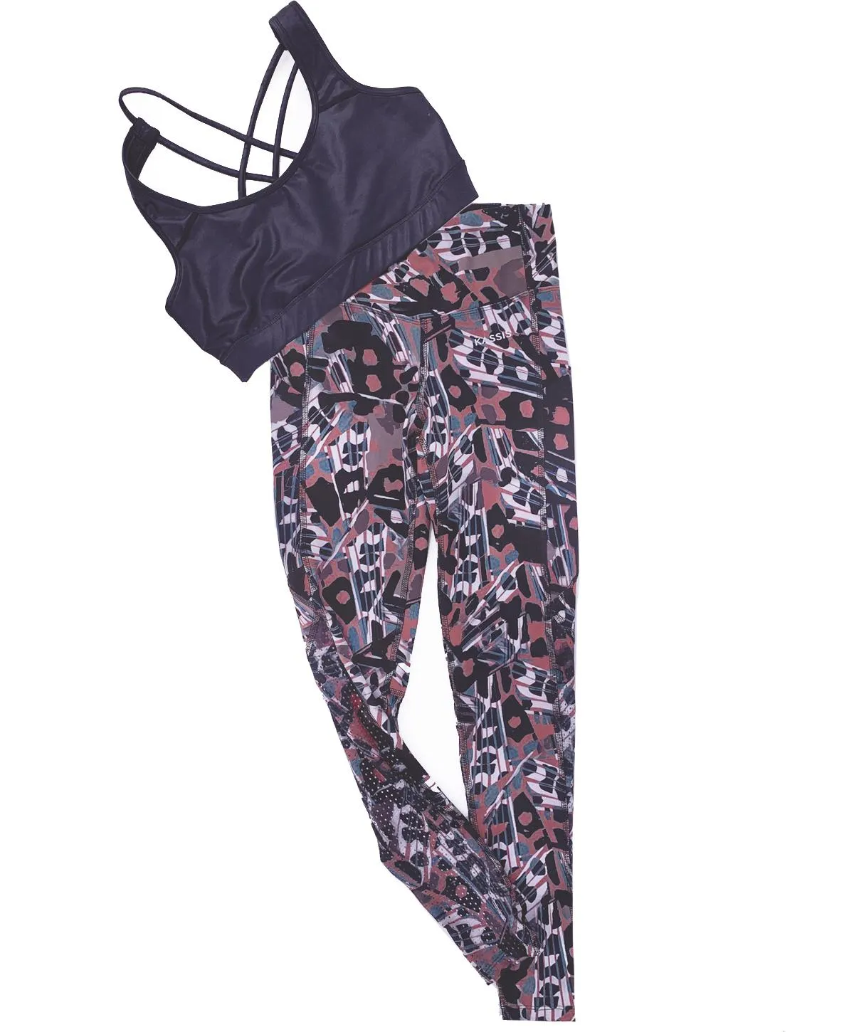 SET TOBILLERO CARDAMOMO + TOP NEGRO