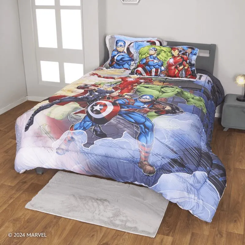 Edredón microfibra ovejero estampación digital panel Avengers