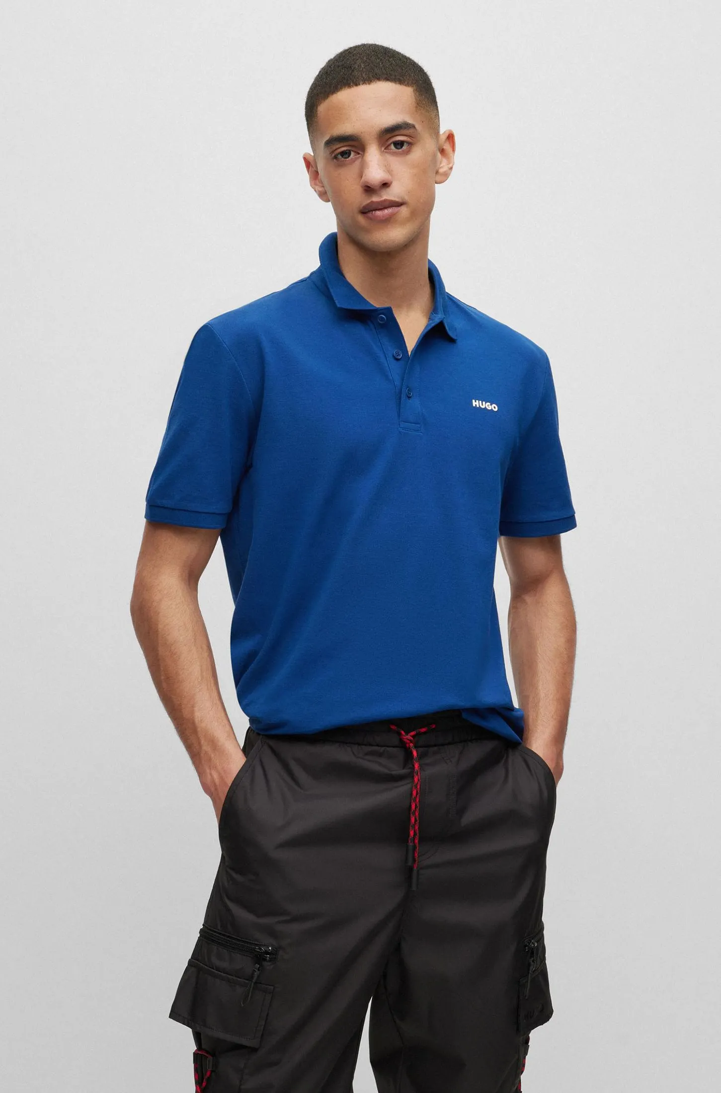 Polo Regular Fit De Algodón Con Estampado Con Logo Hombre