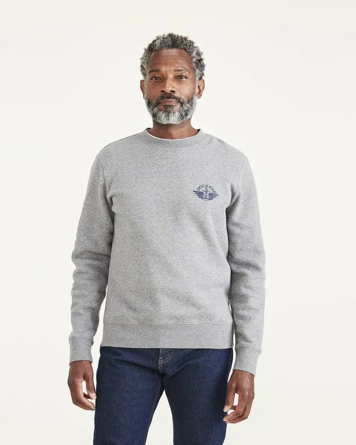 Sudaderas Dockers Crewneck,Regular Fit Hombre Gris | IFHBT1350