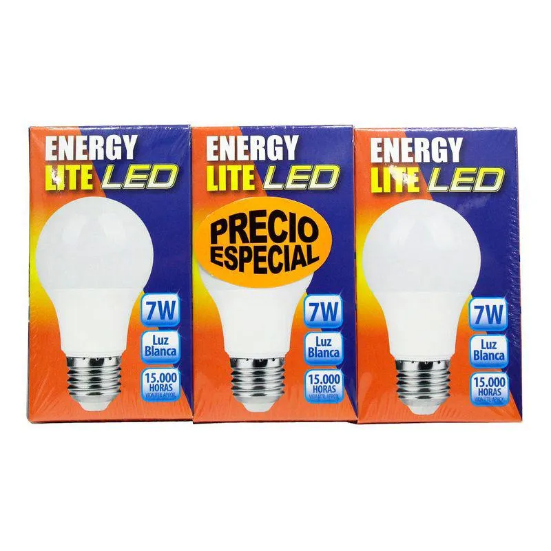 Bombillo LED Bulb 7W E27 20000H energy Pack x 3unds Ilumax
