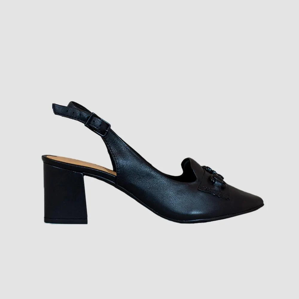 ZAPATILLAS PARA MUJER ISA CUERO NEGRO