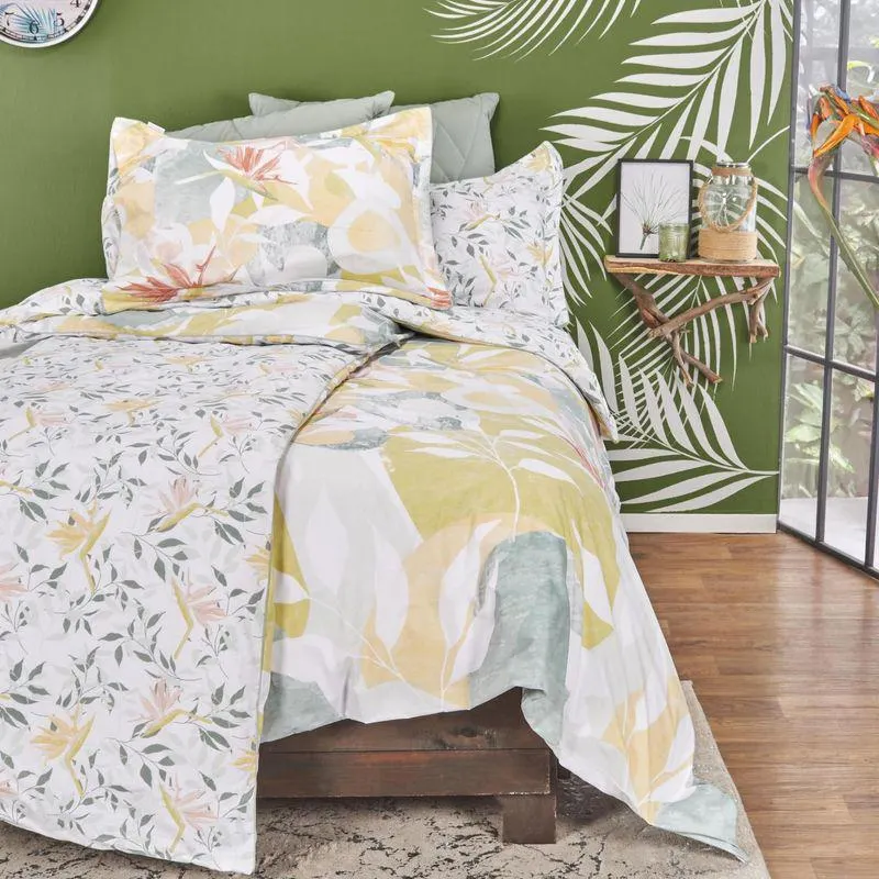 Forro para plumón en tela 144 hilos estampado paraiso