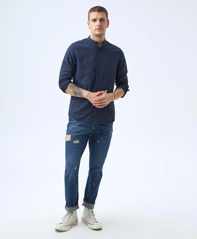 Camisa clásica manga larga para hombre