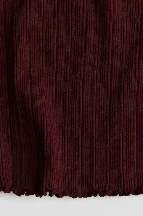 Camiseta en punto acanalado