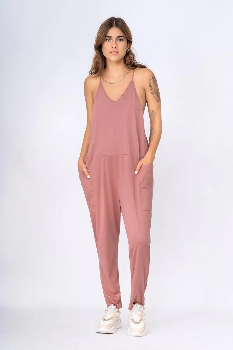 ENTERIZO LARGO Rosado