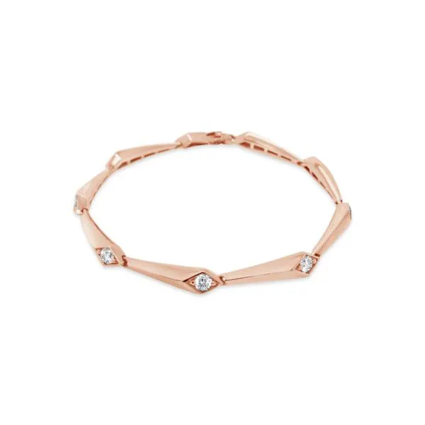 Pulsera Bauer oro rosa 18K y diamantes