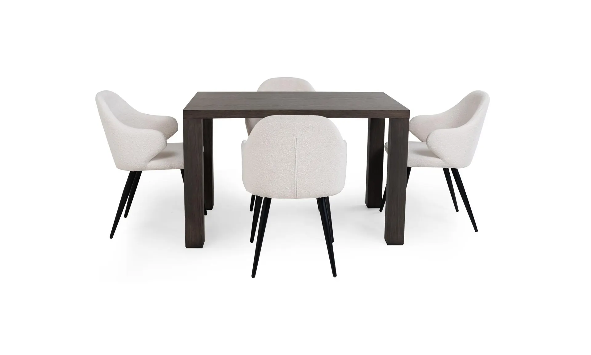 Comedor New Parson 120 + 4 Sillas Calgary Beige