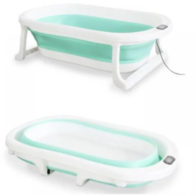 Bañera Tina Plegable Con Termómetro Para Bebé