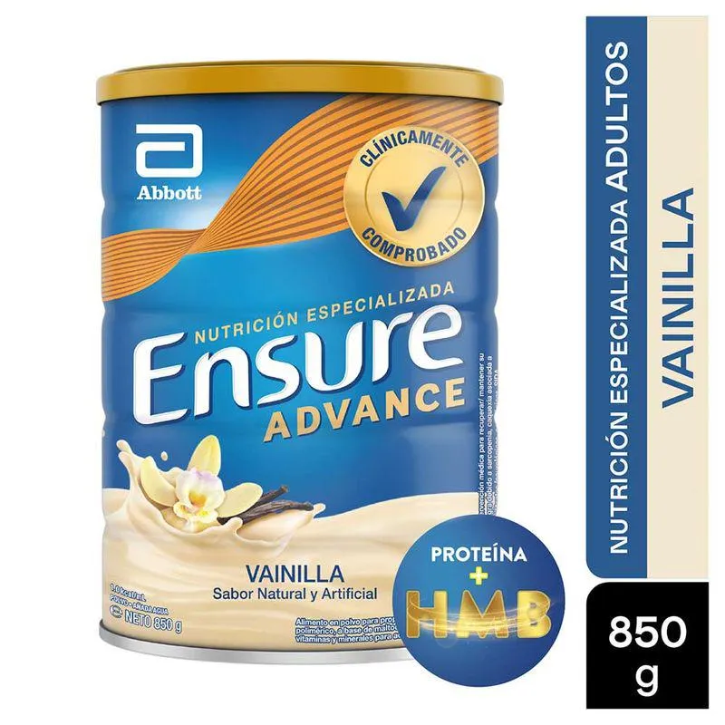 Alimento Ensure advance vainilla en polvo x850g