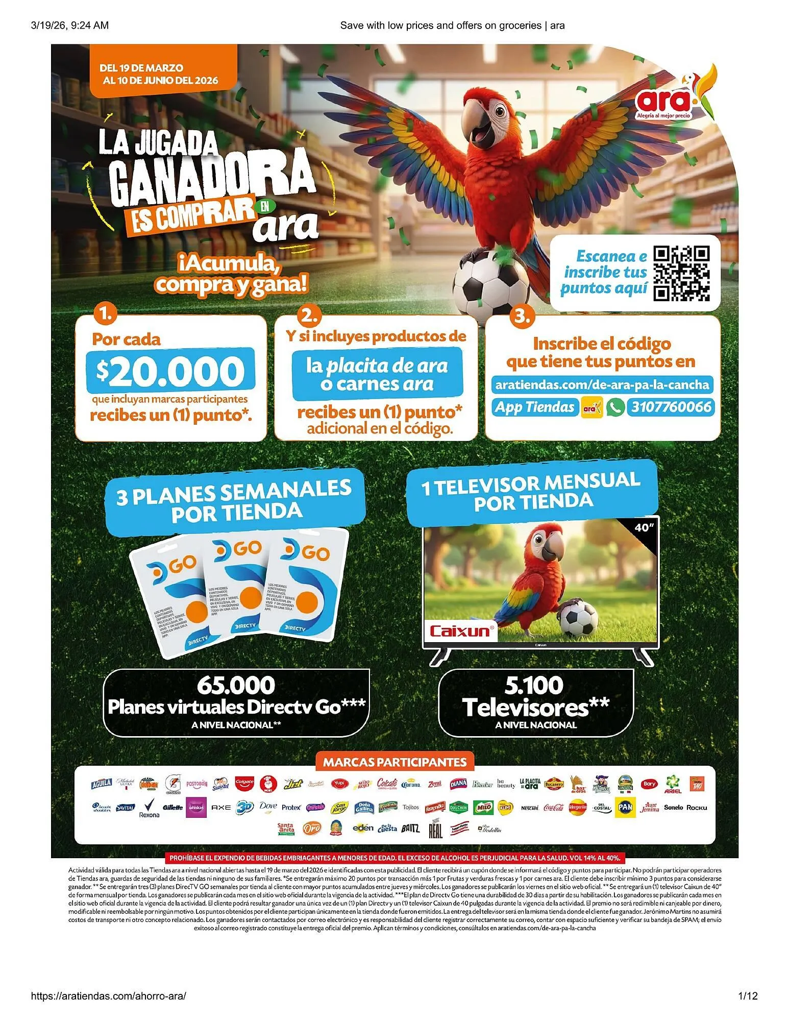 Catalogo de Catálogo Ara 19 de marzo al 10 de abril 2026 - Pag 1