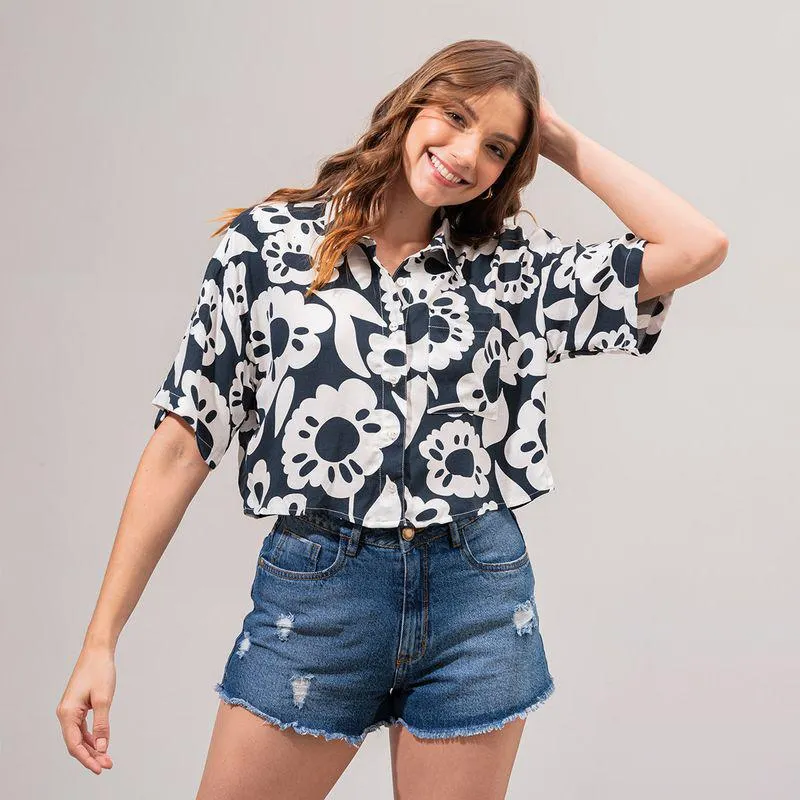 Camisa Amplia Corta Manga Corta Sisigue