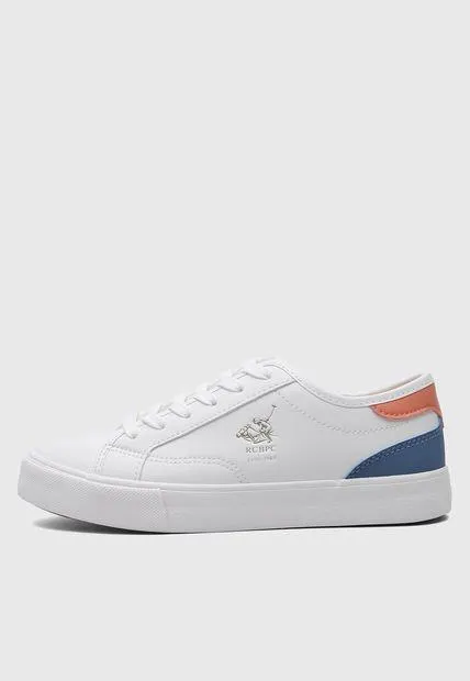 Tenis Lifestyle Blanco-Naranja-Azul Royal County of Berkshire Polo Club