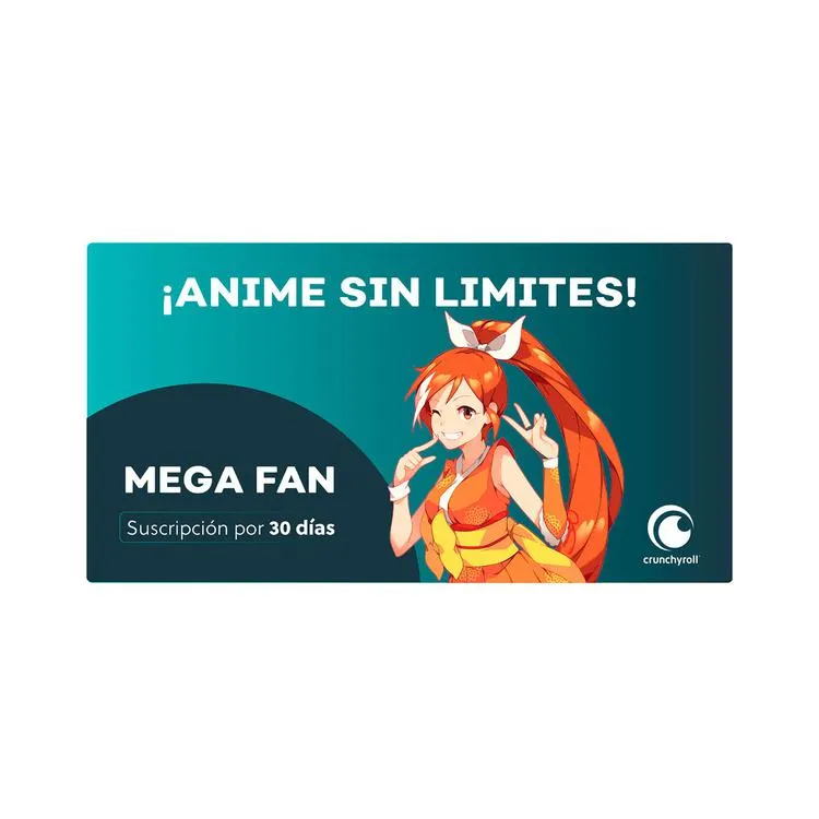 PIN Virtual Crunchyroll Mega Fan 1 Mes