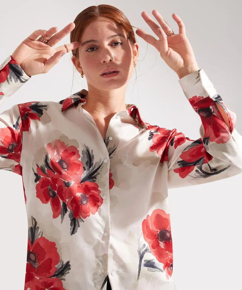 Camisa Estampada Manga Larga