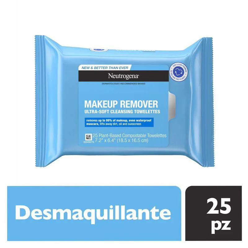Toallitas Faciales Neutrogena Make Up Removedor X 25 Unds