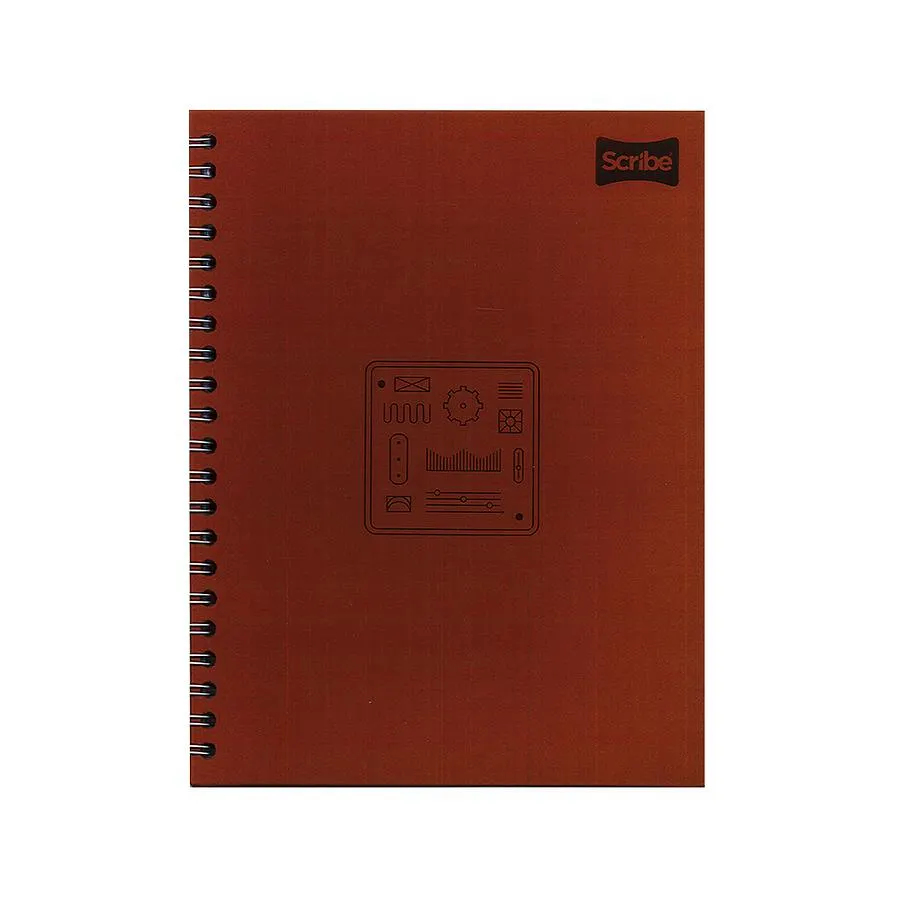 Cuaderno Catedrático Pasta Dura Cuero Masculino Scribe 80 Hojas
