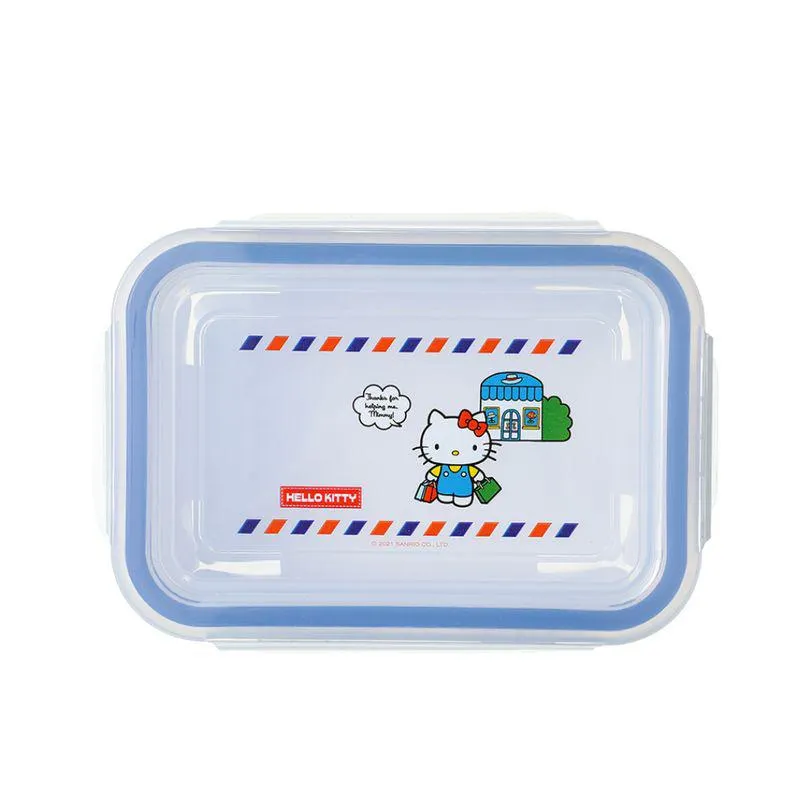 Contenedor con 4 Solapas Hello Kitty 570 Ml Sanrio Azul