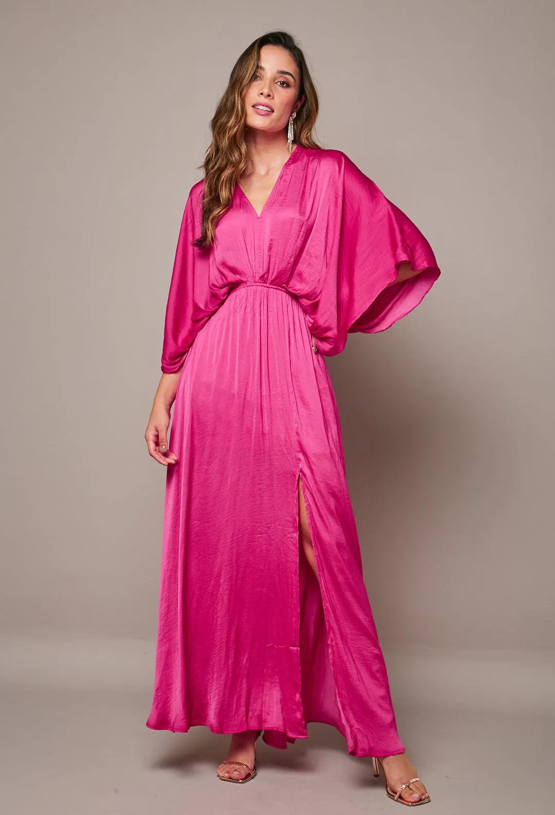 Vestido Largo Saten Mujer - SALE