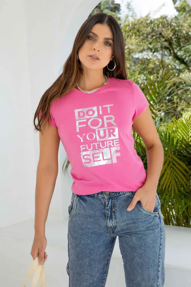 CAMISETA MANGA CORTA Rosado
