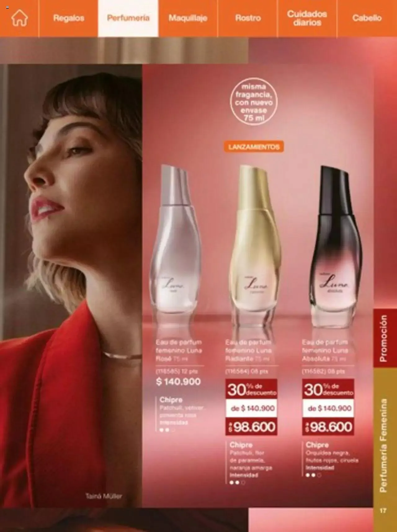 Catalogo de Natura - C14 Nueva Bruma Hidra Fix y Primer Facial FPS 40 1 de octubre al 31 de diciembre 2023 - Pag 17