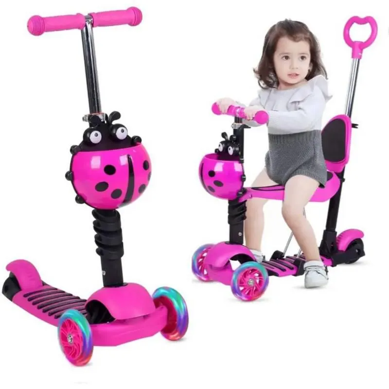 Patineta Scooter 5 En 1 Para Niños Push And Ride Con Sillita