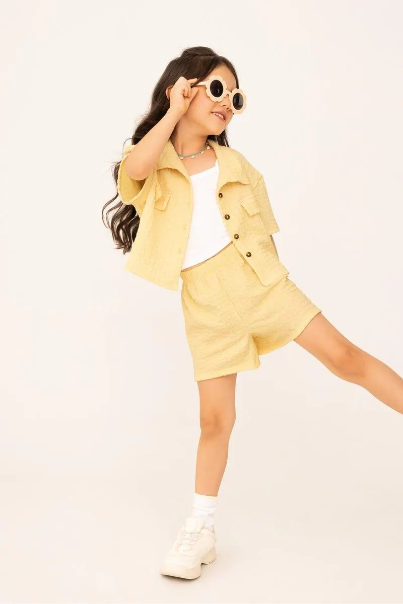 CONJUNTO X 2 CAMISA - SHORT Amarillo