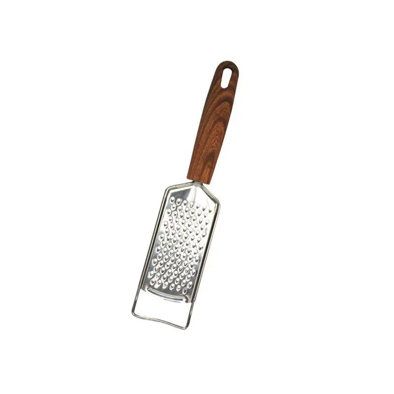 Rallador De Mano Premium Wood Inox Mango Plástico Tipo Madera