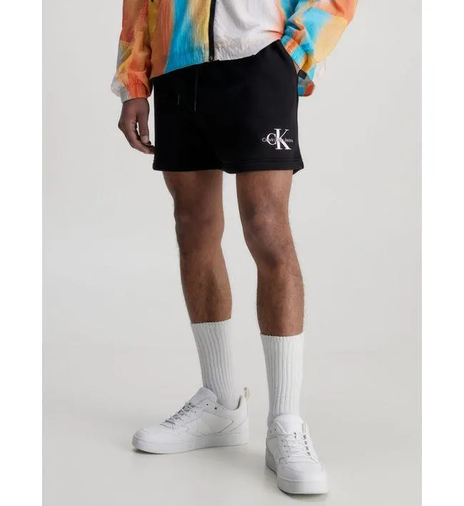 Shorts Negro De Chándal Con Monograma