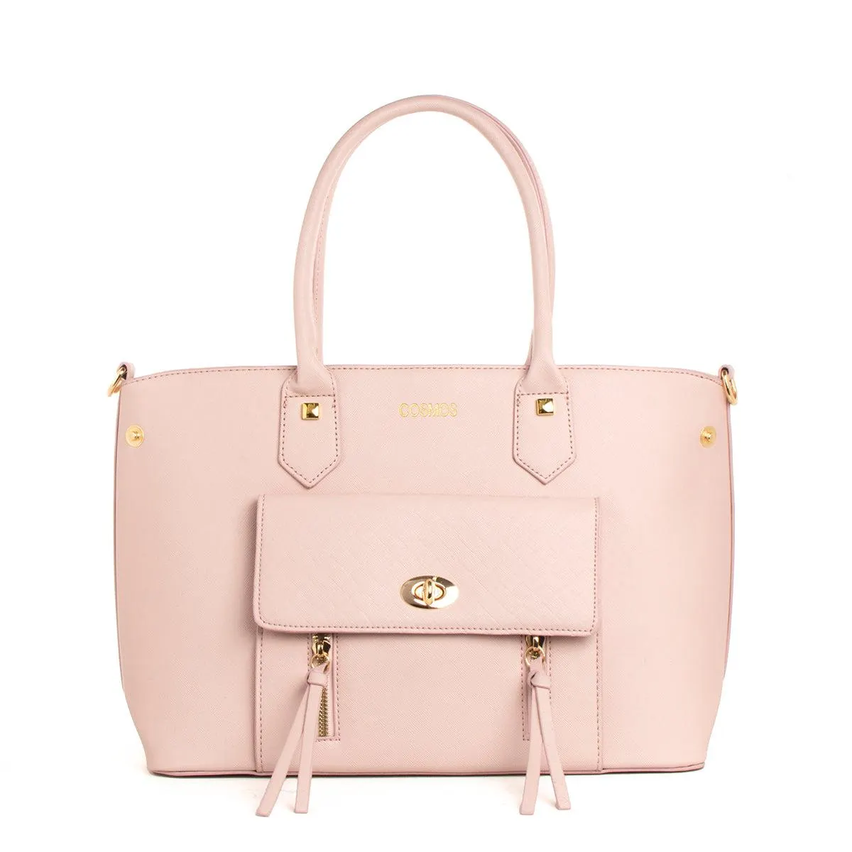 Bolso shopping color rosa, para dama