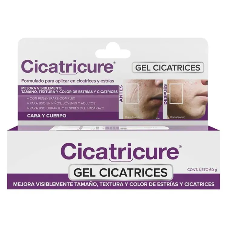 Cicatricure Gel Hidratante Cicatrices y Estrias Tubo Con 60 g