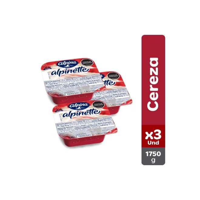 Alpinette Cereza x3 Und 140 g