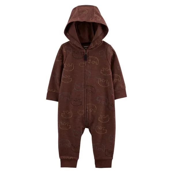 Mameluco con capota Osos Café Niños - Carter's