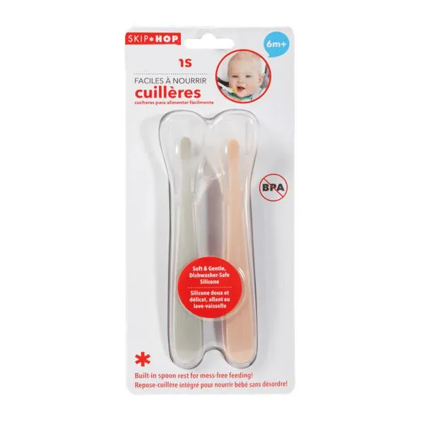 Set 2 Cucharas Silicona Gris/Curuba