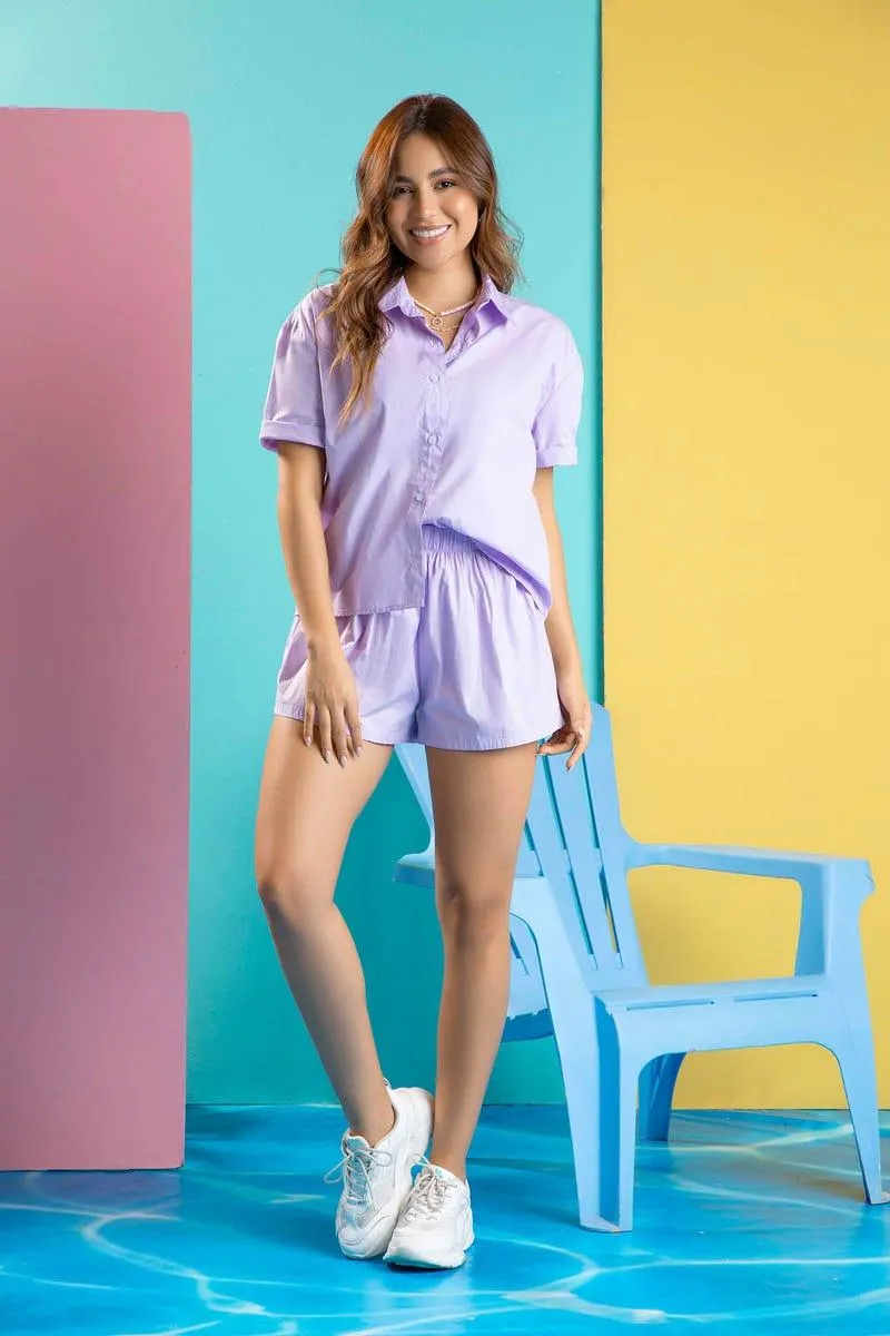 CAMISA MANGA CORTA Morado