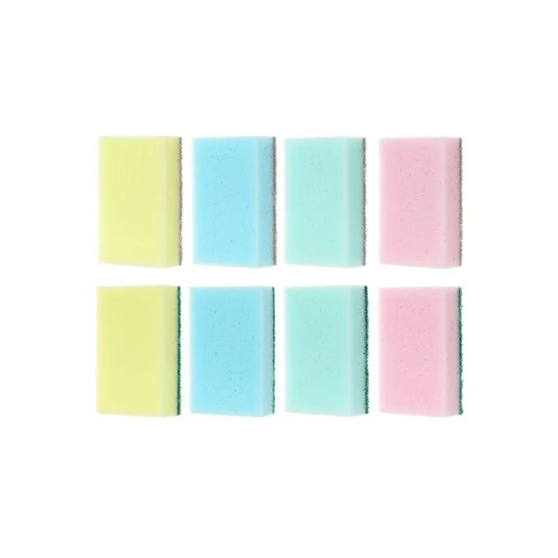 Paquete De Esponjas, De Doble Cara Para Limpieza, 8 Pzs