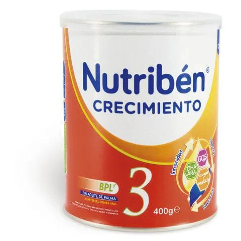 Alimento Lacteo Nutriben Crecimiento 3 Lata X 400 Gr