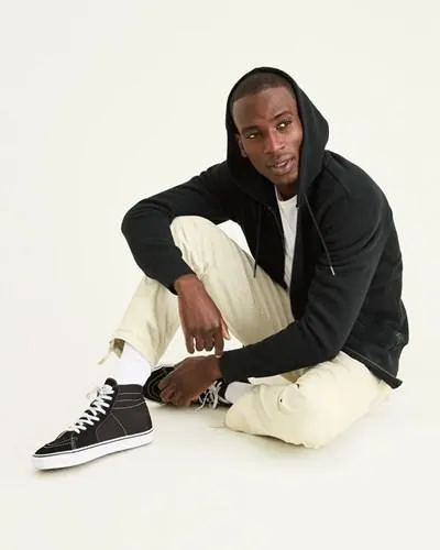 Sudaderas Dockers Deporte Full Zip Hoodie,Regular Fit Hombre Negras | HKSWU2963