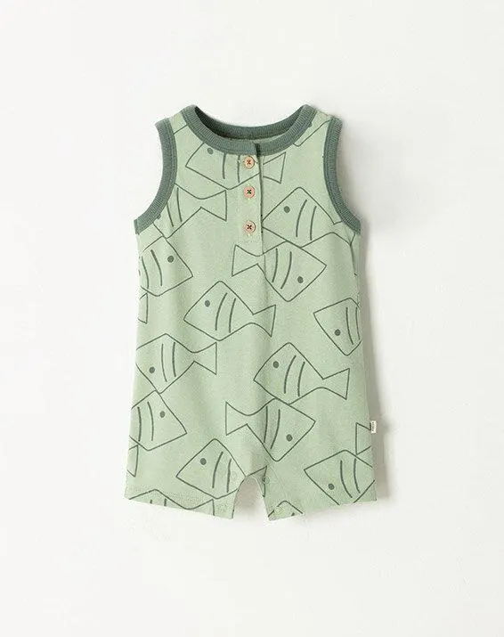 Enterizo Fifet Verde Estampado