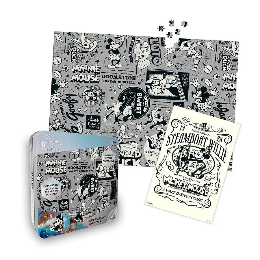 Rompecabezas X 1000 Piezas Lata Disney 100 I