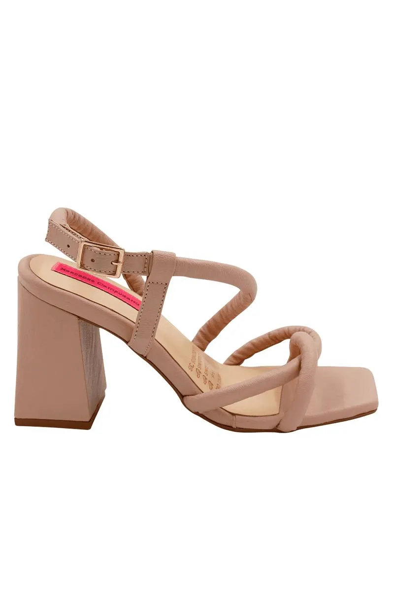 Sandalia Tacón Beige Blair