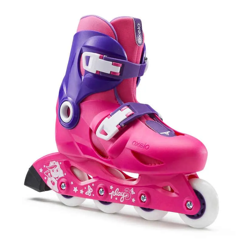 Patines en línea para niños Oxelo Play3 rosado - morado